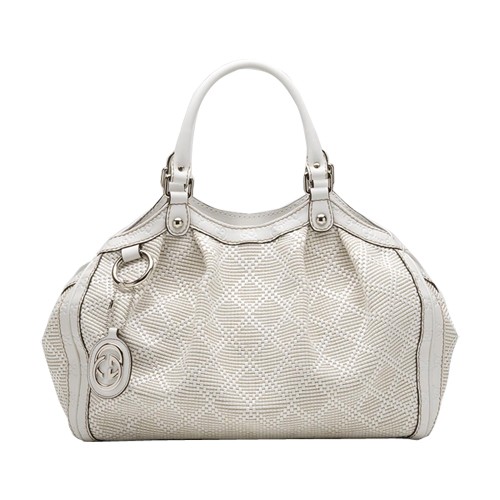 Blanc Gucci Fourre-tout Verrouillage Amovible G Charme